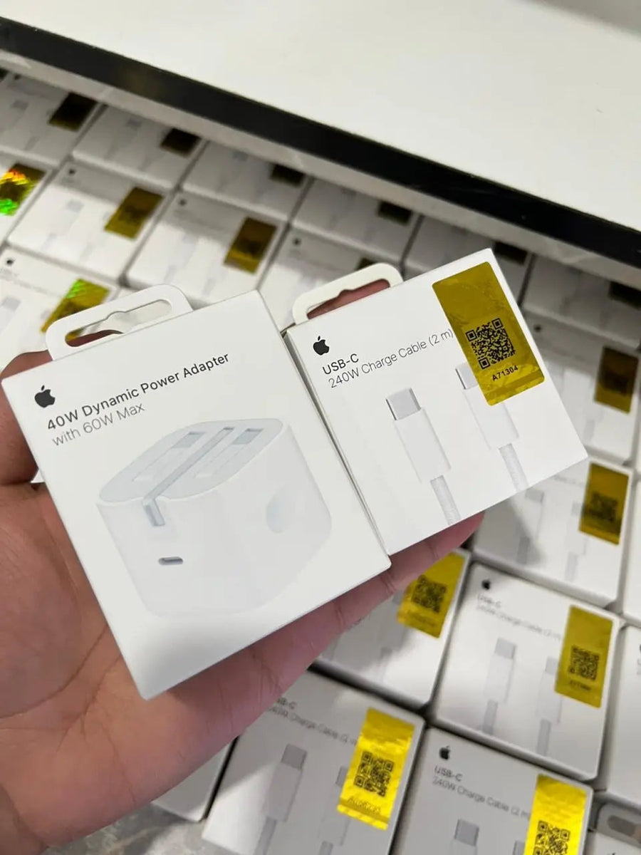Apple 40W 3-Pin (UK Variant) + Free Braided Cable