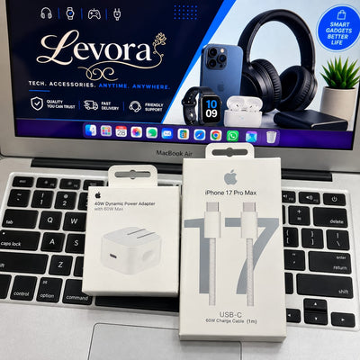 Apple 40W Dynamic Charging Adapter + Free Braided Cable