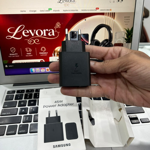 Samsung 45W Fast Charger + Free Cable | Super Fast Charge Uk Variant