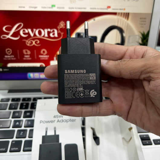 Samsung 45W Fast Charger + Free Cable | Super Fast Charge Uk Variant