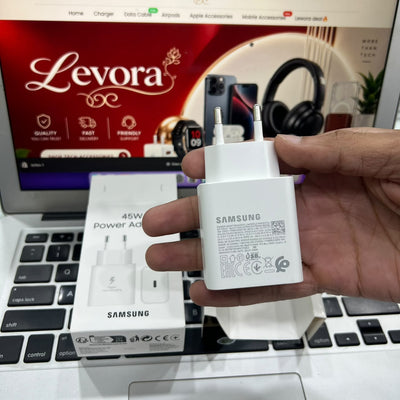 Samsung 45W Fast Charger + Free Cable | Super Fast Charge Uk Variant