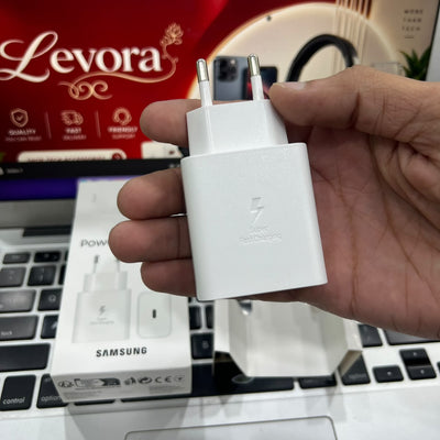 Samsung 45W Fast Charger + Free Cable | Super Fast Charge Uk Variant