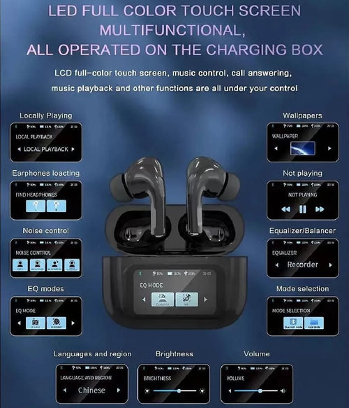 A9 Pro Wireless Earbuds with LED