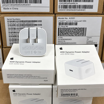 Apple 40W Dynamic Charging Adapter + Free Braided Cable