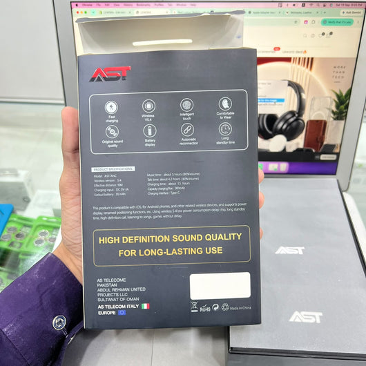 AST ANC Magnetic Wireless Earbuds – Bluetooth 5.4
