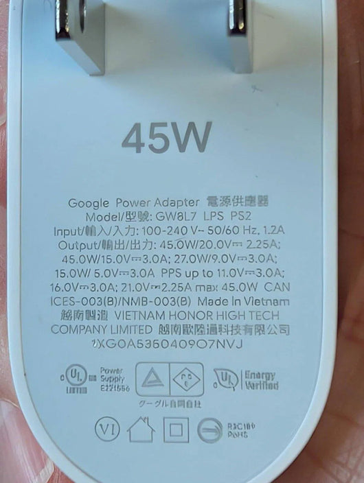 Google 45W USB-C Charger (EU Version)