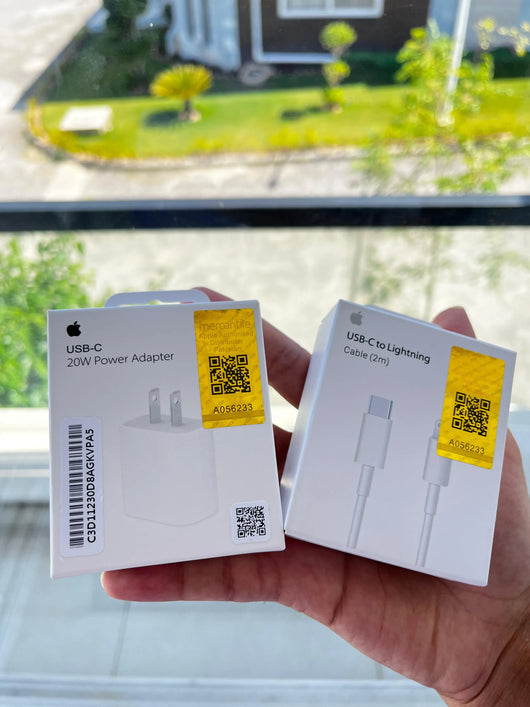Apple 20W USB-C Power Adapter – 2-Pin with Free Cable