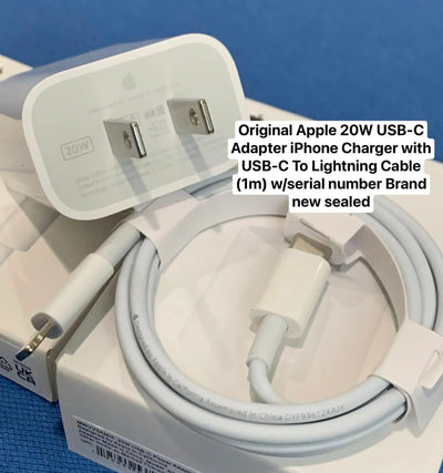 Apple 20W USB-C Power Adapter – 2-Pin with Free Cable