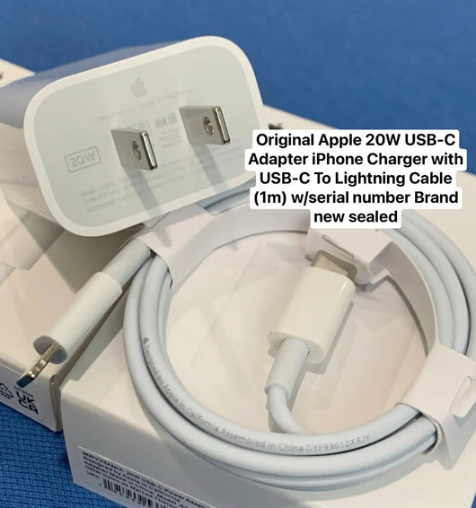 Apple 20W USB-C Power Adapter – 2-Pin with Free Cable