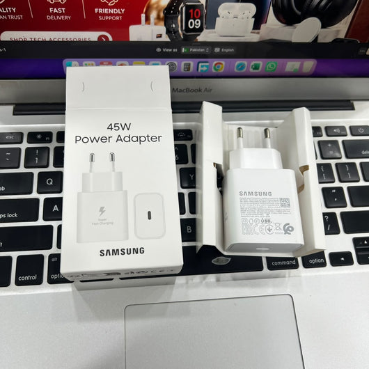 Samsung 45W Fast Charger + Free Cable | Super Fast Charge Uk Variant